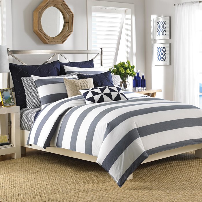 Plain duvet cover folded flat