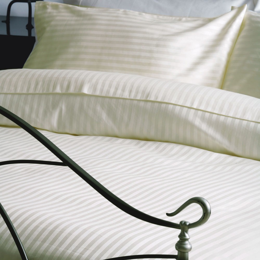 Crisp white hotel-quality bed sheet